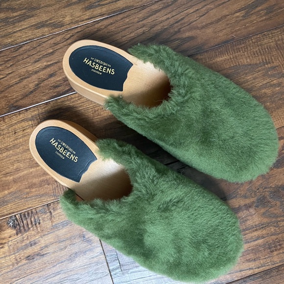 Swedish Hasbeens Fluff Clogs from Anthropologie - Picture 7 of 7
